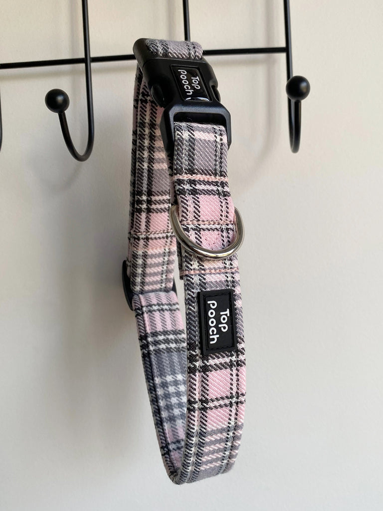 Pink tartan sale dog harness