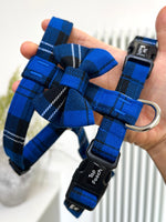 Royal Blue Tartan Dog Harness