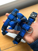 Royal Blue Tartan Dog Harness