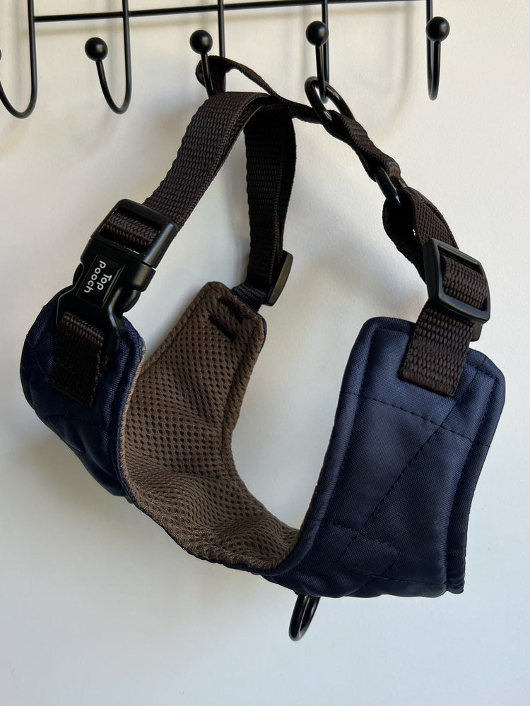 Quilted Dog Harness - Navy