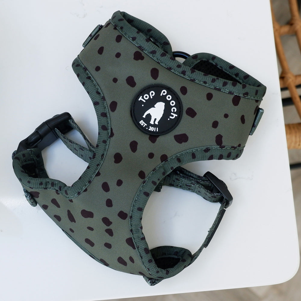 Animal Dog Harness (original logo) - Khaki Green