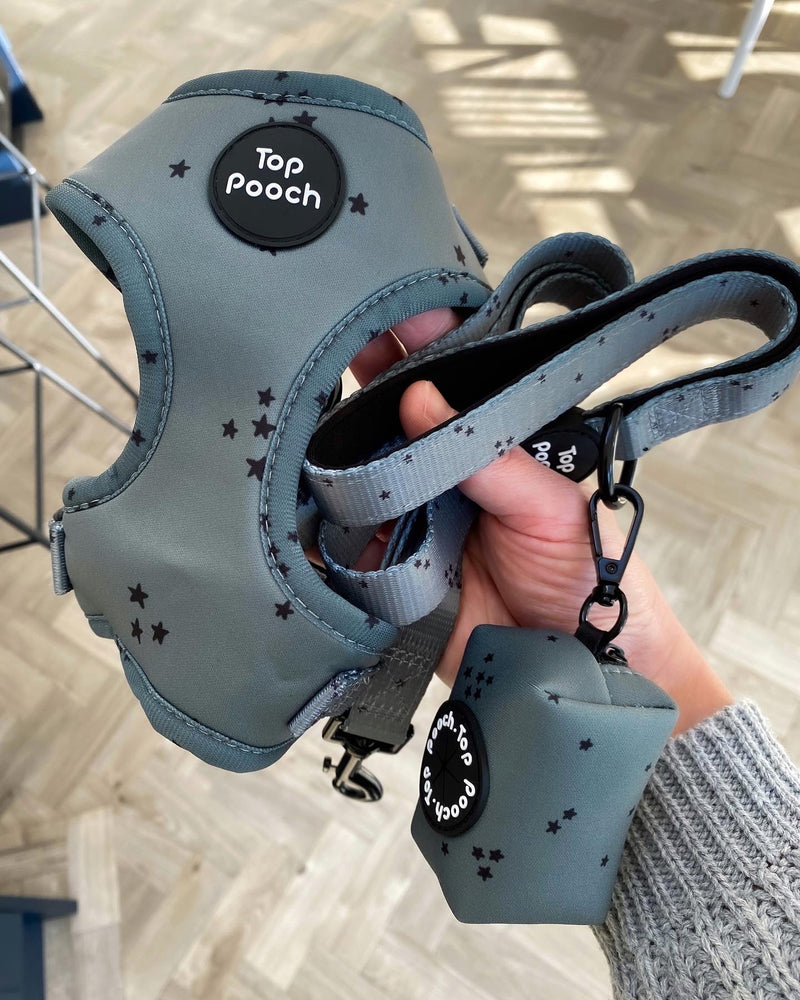 Minimal Stars Dog Harness - Misty Green